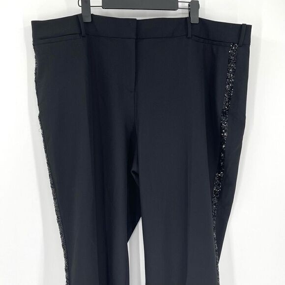 Lane Bryant Signature Fit Sequin Side Tape The Perfect Drape Straight Pant 24 - Picture 4 of 9